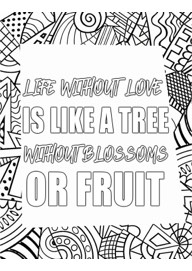 free love coloring pages to print of love slogan