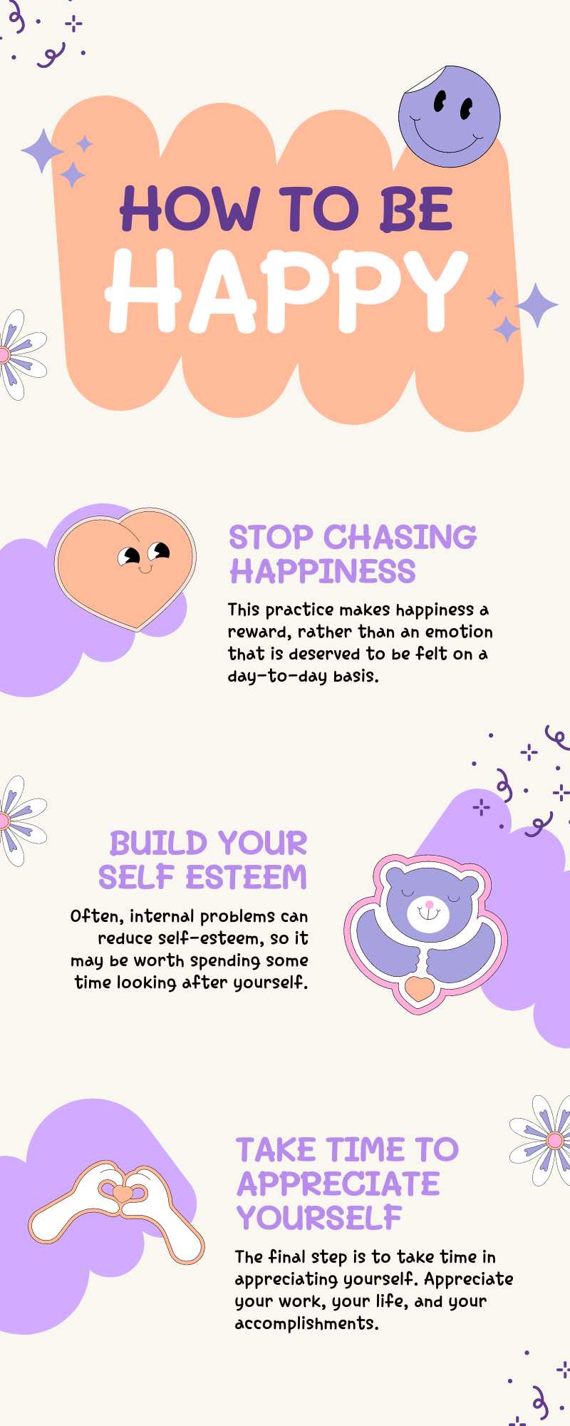 Infographic for finding happiness