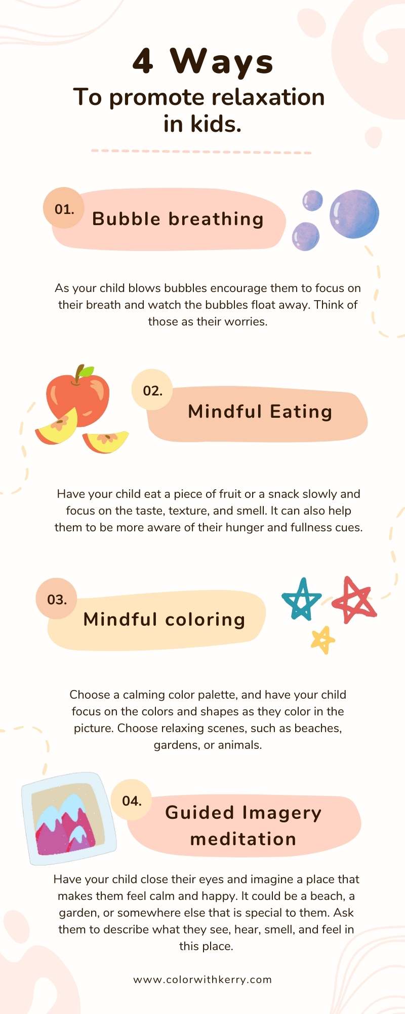 Infographic: Mindful activities for kids