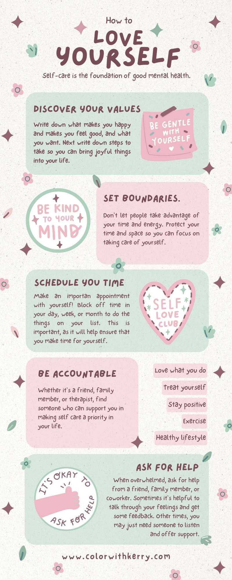 self-care infographic: tips for success when practicing self care