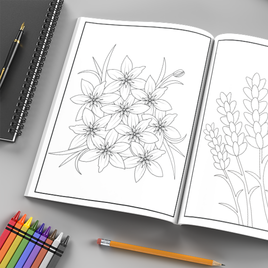 A flower coloring page