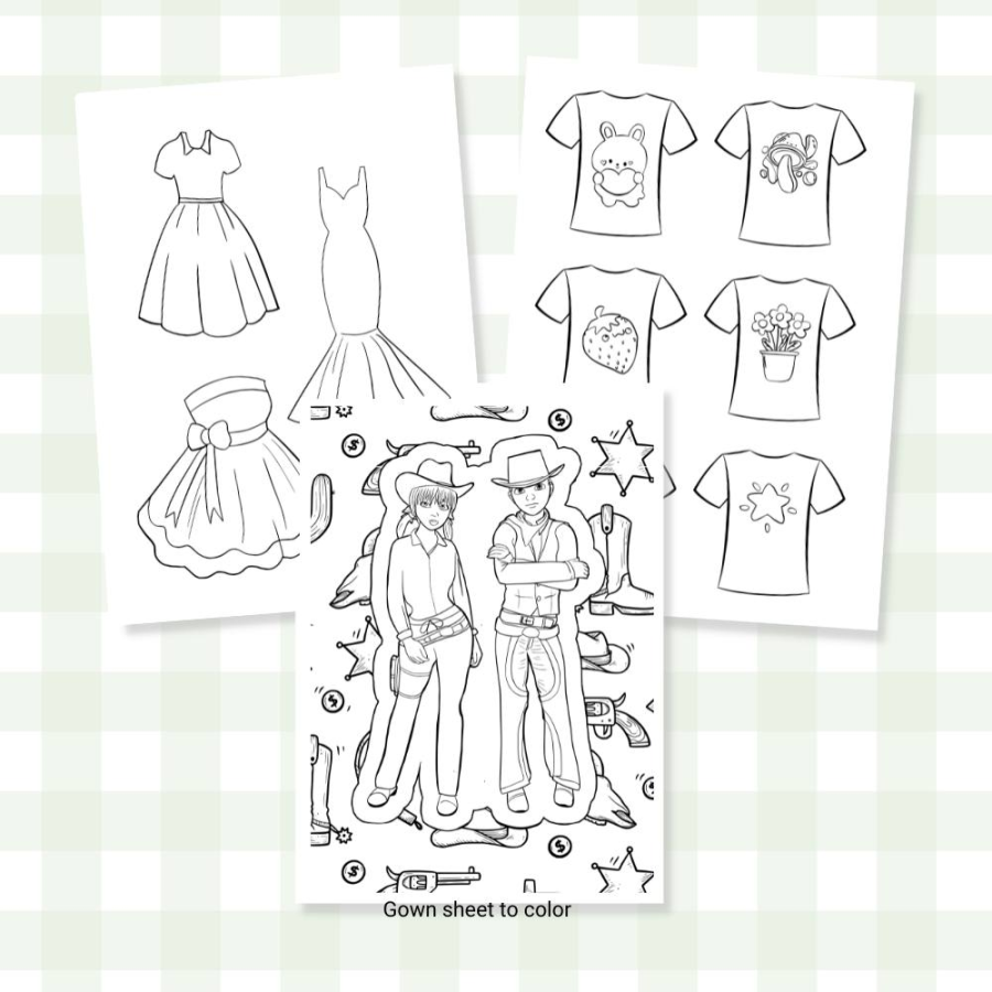 Free to print clothes coloring pages 